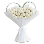 Букет из 51 белой розы эквадор